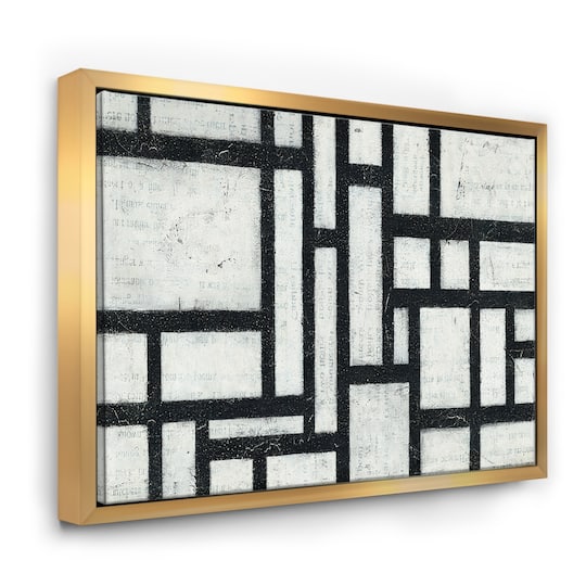 Designart - Black and White Labyrinth geometric